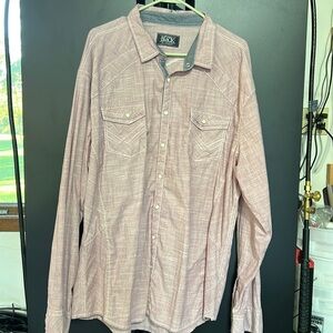 Men’s Buckle Black athletic fit Pearl snap shirt 3XL EUC